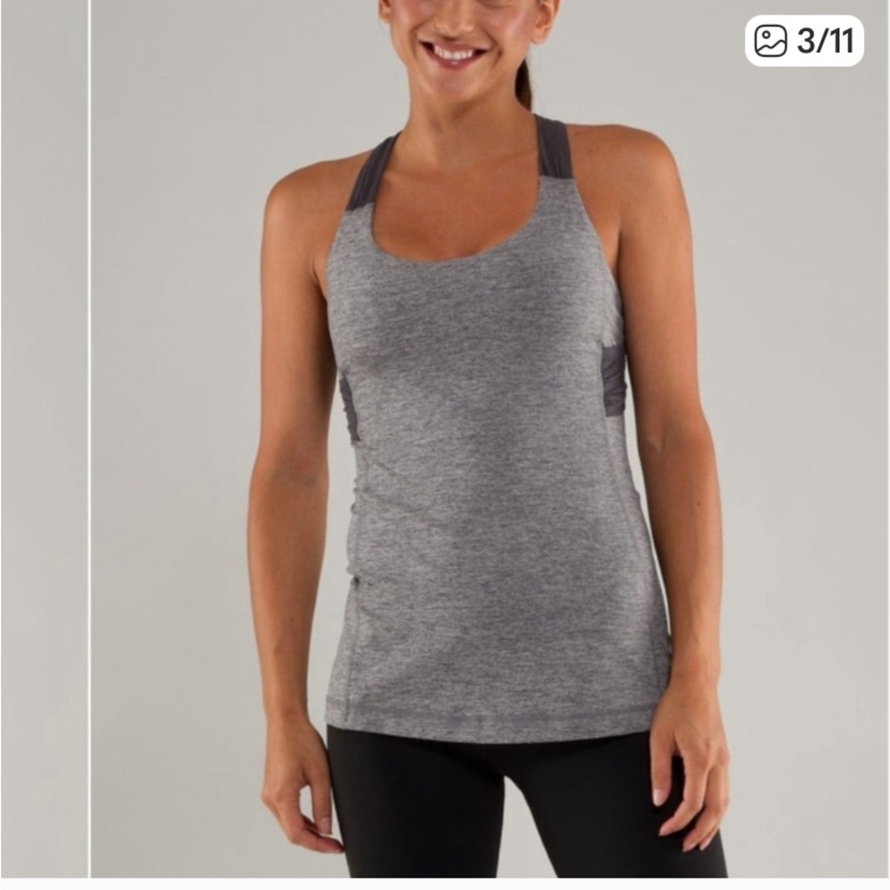 Lululemon size 4Gray Women's Athletic Tank Top   See all photos please